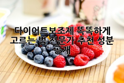 💊 다이어트보조제 똑똑하게 고르는 법! 전문가 추천 성분 大공개 🤫