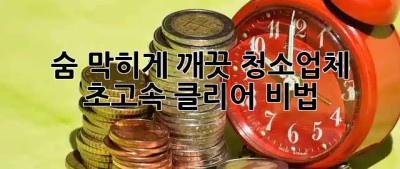 ✨ 숨 막히게 깨끗! 청소업체 초고속 클리어 비법 🚀