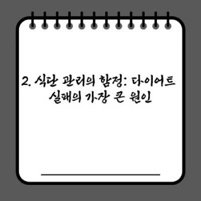 다이어트 실패의 진짜 이유: 숨겨진 함정과 성공 전략