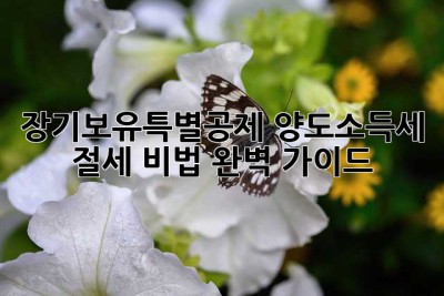 장기보유특별공제: 양도소득세 절세 비법 완벽 가이드