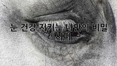 눈 건강 지키는 나만의 비밀 레시피 ✨
