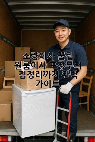 소량이사 꿀팁🍯 원룸이사 포장부터 짐정리까지 완벽 가이드!