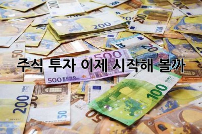 주식 투자, 이제 시작해 볼까? 🤔