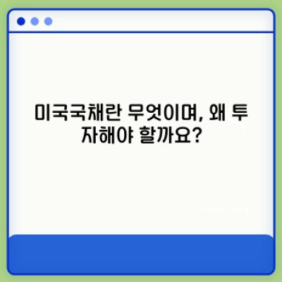 미국국채 투자 가이드: 안전자산으로서의 매력과 투자 전략
