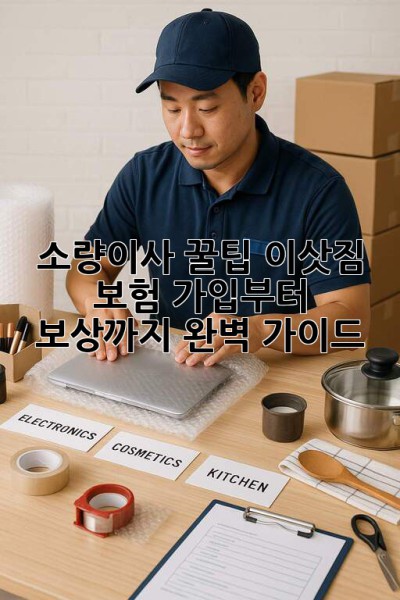 소량이사 꿀팁🍯: 이삿짐 보험 가입부터 보상까지 완벽 가이드!
