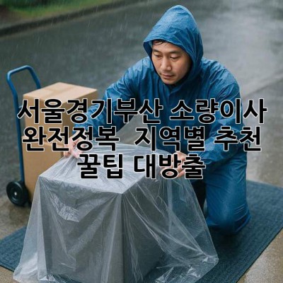 서울/경기/부산 소량이사 완전정복! 📦 지역별 추천 & 꿀팁 대방출!